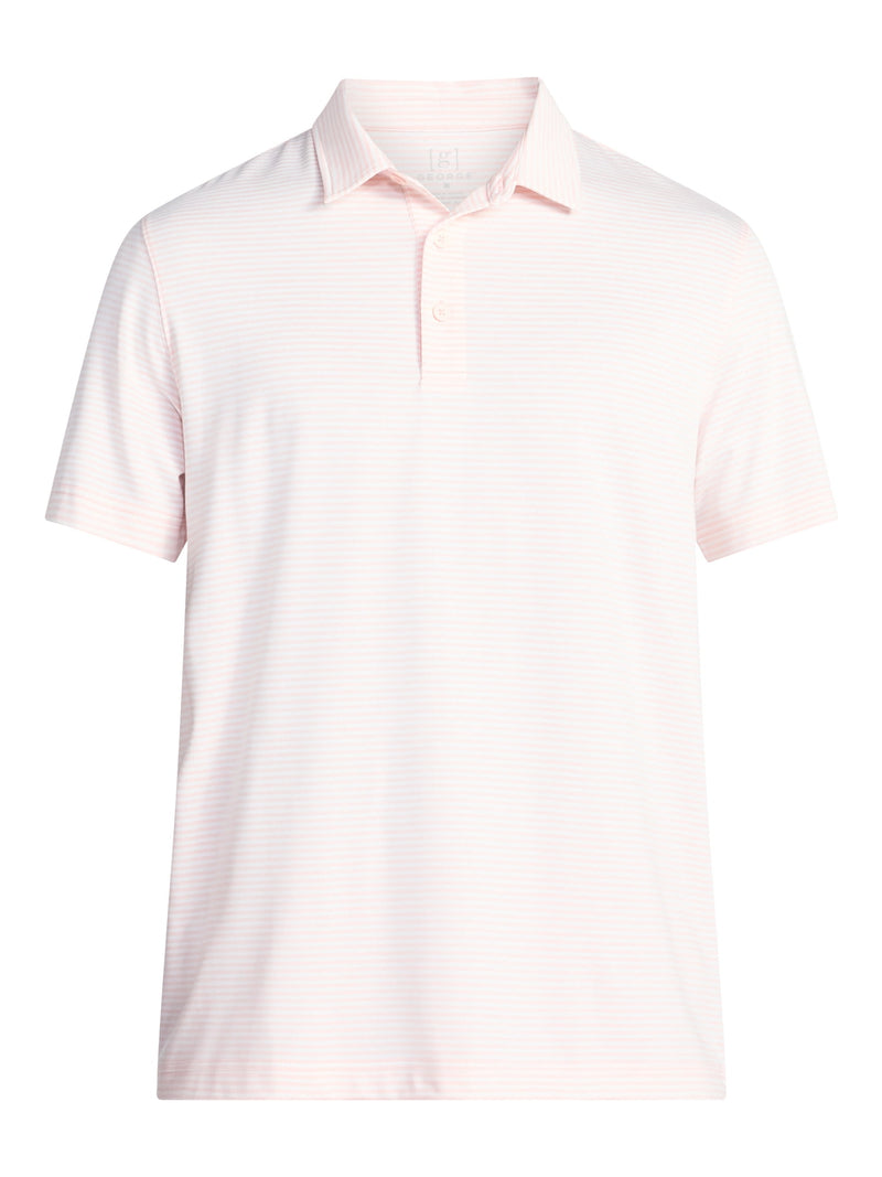George Men's & Big Men's Relaxed Fit Short Sleeve Stretch Polo Shirt, Sizes S-5XL