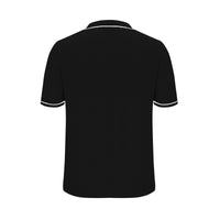 Men's Short Sleeve Lapel Thin Breathable Knitted Shirt Hollow Button Knitted Shirt