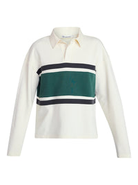 No Boundaries Rugby Fleece Polo Shirt with Long Sleeves, Men's XS-5XL