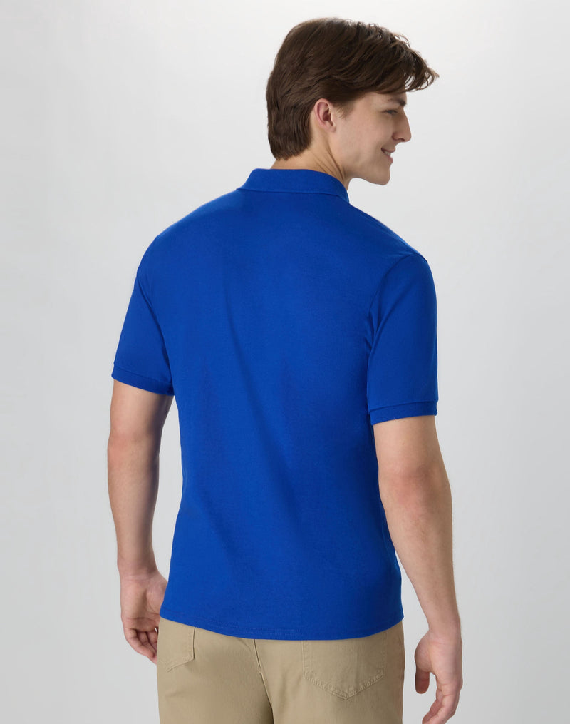 Hanes EcoSmart Men's Pocket Polo Shirt, 2-Pack Deep Royal 2XL