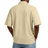 Men’s Short Sleeve Polo Shirt, Midweight Men's Shirt Khaki L