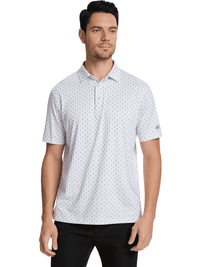 Xidunhg Men's Performance Golf Polo Shirt, Printed Short Sleeve, Dry Fit & Moisture Wicking, UPF 40+ 4-Way Stretch